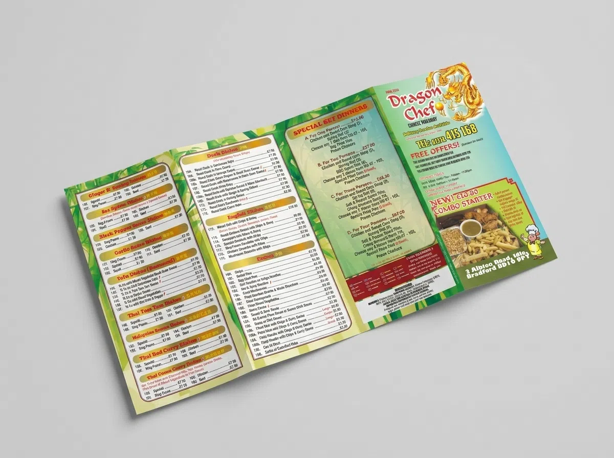 Dragon Chef BD10 396x210mm A4 Ext Menu 2nd proof 4 fold