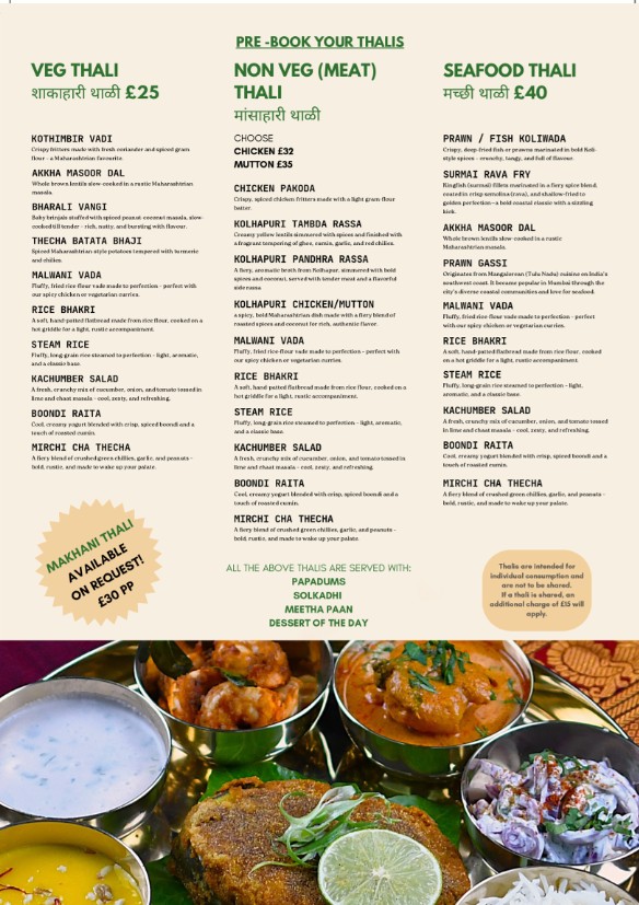 indian takeaway menu Its Thecha london
